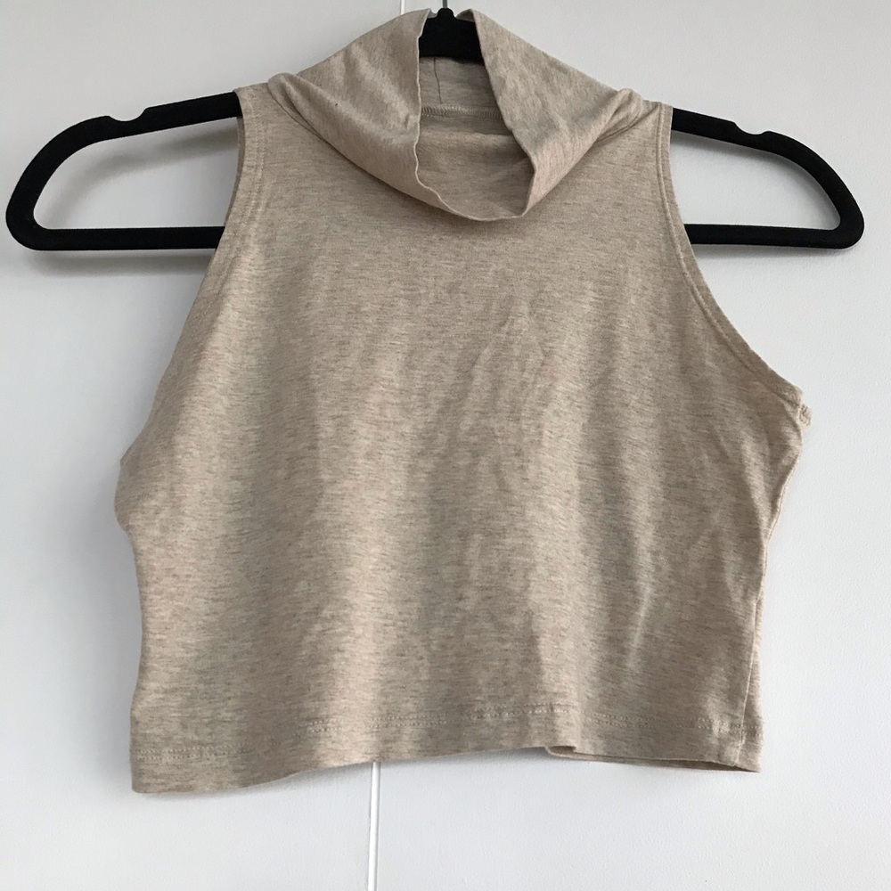 AMERICAN APPAREL | CROP TURTLENECK TANK